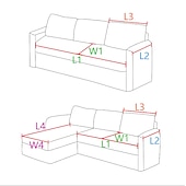 economico Copridivano-copridivano copridivano copridivano copridivano antigraffio copridivano fodera componibile per poltrona loveseat 4 o 3 posti a forma di L per bambini, animali domestici, gatti (non venduto da un set)
