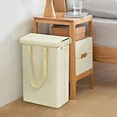 cheap Laundry Bags &amp; Hampers-45L Thin Laundry Basket With Cover Narrow Hand Fine Hand Dirty Laundry Basket Bedroom Kindergarten Whole Basket Storage Bag