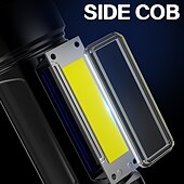 abordables Lampes de poche-Lampe de poche à 9 led torche super forte avec lanterne de poche rechargeable usb portable étanche