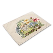 baratos Placemats &amp; Coasters &amp; Trivets-Girassóis placemats resistente ao calor mesa de fazenda placemat resistente a manchas, placemat para casamento cozinha mesa de jantar decoração interior ao ar livre