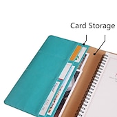 abordables Carnets et planificateurs-Cuir Journal Carnet Ligné A5 5.8×8.3 pouces Couleur Pleine PU Couverture souple Portable 180 pages Carnet pour Ecole Bureau Voyageur