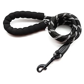 cheap Dog Collars, Harnesses &amp; Leashes-Dog Leashes Pet Dog Leash Reflective Foam Cotton Handle Buffer Traction Rope Round Rope