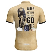 voordelige Heren shirts-Voor heren Wielrenshirt Grafisch Letter en nummer Korte mouw Fietsen Shirt Kleding Bovenlichaam met 3 achterzakken Bergracen Wegwielrennen Sneldrogend Reflecterende strips Achterzak Vochtregelerend