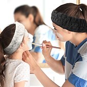 billige Tilbehør til hårstyling-1 stk spa ansikts hodebånd for sminke og ansiktsvask frotté hårbånd yoga sportsdusj ansikts elastisk hodebånd innpakning for jenter og kvinner