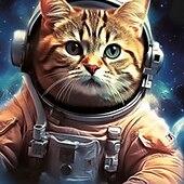 billige Guttens 3D Dyr-Gutt 3D Grafisk Katt Astronaut Genser Langermet 3D-utskrift Sommer Høst Mote Gatemote Daglig Barn 3-12 år utendørs Avslappet Daglig Normal