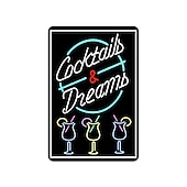 cheap Metal Tin Sign-1pc Neon Metal Tin Sign Bar Vintage Plaque Decor, Home Decor, Restaurant Decor, Bar Decor, Cafe Decor, Garage Decor, Wall Decor, Water-proof, Dust-proof 20x30cm/8&#039;&#039;x12&#039;&#039;