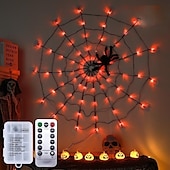 levne Halloween v interiéru-pavučina světelná dekorace ložnice párty ložnice zahrada dvůr bar strašidelný dům halloweenská dekorace světelný řetěz pro vnitřní i venkovní použití (bez baterie)