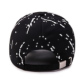 billiga Baseballkeps herr-Herr Basebollkeps Svart Vit Polyester Resor Strandstil Utomhus Semester Graffiti Justerbara Mode
