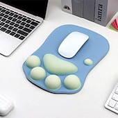 abordables Tapis de Souris-Tapis de souris 3d ergonomique avec repose-poignet patte de chat mignon repose-poignet en silicone doux et confortable tapis de souris tapis de poignet anti-dérapant pour ordinateur jeu d&#039;ordinateur