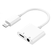 voordelige USB-hubs-adapter &amp; splitter voor iphone hoofdtelefoon 2 in 1 dual interface voor iphone oplader kabel aux audio adapter converter voor iphone 13/12/11/x/xs/xr/8/7 ipad ondersteuning bellen opladen