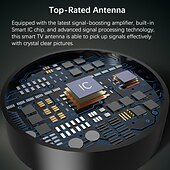 economico Box tv-antenna tv digitale hdtv amplificata portata 3600 miglia indoor outdoor w/base magnetica