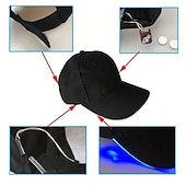 voordelige Noviteiten-led lichtgevende hoed lichtgevende baseballpet outdoor zonneklep zonnebrandcrème pet lichtgevende pet