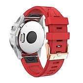 Недорогие Ремешки для часов Garmin-Ремешок для часов для Garmin Fenix 7S Pro 6S 5S Plus Epix Pro 42mm Approach S70 42mm Instinct 2S Descent Mk2S D2 Delta S 20mm силиконовый Замена Ремень 20mm Регулируется Пряжка из нержавеющей стали