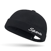 billiga Huvudbonader för herrar-Unisex Mössa Docker Cap Brättelösa hattar Svart Rubinrött Polyester Mode Ledigt Minimalism Utomhus Semester Slät Justerbara Mode