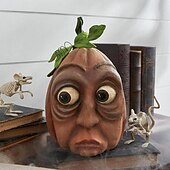 cheap Halloween Hanging &amp; Tabletop Decorations-Halloween Decoration Courtyard Decoration Halloween Monster Combinations Pumpkin Venue Layout Props Pumpkin Bar Expressive Pumpkin Statue