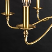 ieftine Design Stil Lumânare-candelabru auriu candelabru modern cu 8 lumini pentru sufragerie, dormitor, foaier, sufragerie, insulă de bucătărie, intrare, birou, bar, decor fermă 110-240v