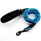 cheap Dog Collars, Harnesses &amp; Leashes-Dog Leashes Pet Dog Leash Reflective Foam Cotton Handle Buffer Traction Rope Round Rope