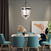economico Luci a sospensione-lampade a sospensione retro oro rame nero 3 luci appese luce stile industriale paralume in vetro trasparente lampadario illuminazione a soffitto per soggiorno studio apparecchio di illuminazione per