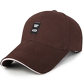 cheap Men&#039;s Hats-Men&#039;s Baseball Cap Black White Cotton Travel Beach Outdoor Vacation Plain Adjustable Fashion