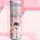 billiga Pennor-30st/50st söt tecknad penna grundskoleelever säkra giftfria blyfria elever med dagisbarn hb penna med suddgummi, gå tillbaka till skolan