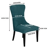 cheap Dining Chair Cover-Stretch Armless Wingback Chair Cover Armchair Cover Reusable Wingback Side Chair Velvet Slipcovers Accent Chair Covers for Dining Room Banquet Home Decor