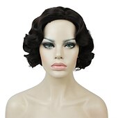 economico Parrucche storiche-Parrucca Vintage Festa Cosplay Leggera Butterscotch Capelli Corti Ondulati Flapper Accessorio Parrucca Halloween