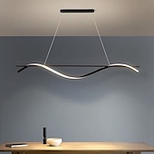 economico Luci a sospensione-lampade a sospensione 100/120 cm lampada a sospensione a led tavolo da pranzo a 3 colori lampada a sospensione lampada a sospensione regolabile in altezza con telecomando lampadario in metallo isola