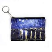 abordables Monederos-Mujer Cartera Portallaves Monedero Cartera con tarjetero Cuero de PU De Compras Diario Cremallera Impresión Gran Capacidad Impermeable Ligero 3D Flor Víspera de Todos los Santos Murciélago luna Cielo