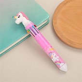 cheap Painting, Drawing &amp; Art Supplies-1pc Cute 10 Colors Transparent Shape Retractable Ball Pen Cute Animal Shuttle Pen Gift For Kids, Back to School Supplies