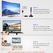 economico Box tv-antenna tv digitale hdtv amplificata portata 3600 miglia indoor outdoor w/base magnetica