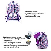 billiga Bokpåsar-Skolryggsäck bokväska Flerfärgad för Student Pojkar Flickor Multifunktion Vattentålig Stor kapacitet Nylon Skolväska Ryggsäck Väska 21.5 tum