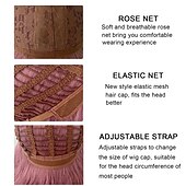baratos Perucas de festa-Peruca Rosa com Franja de Ar 12 Polegadas Curta Cacheada Ondulada Resistente ao Calor Peruca Bob Feminina Cosplay Festa Comprimento do Ombro para Meninas Uso Diário Peruca Cacheada Com Cores Naturais