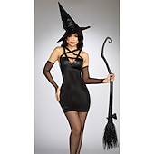 tanie Złe czarownice-Czarownica Halloween Kostium Cosplay Kostium imprezowy Bal maskowy Noc Walpurgii Stroje Dla dorosłych Damskie Bal maskowy Mardi Gras Spektakl Impreza Halloween Łatwe kostiumy na Halloween Wystroić