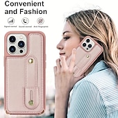 Χαμηλού Κόστους iPhone Θήκες-τηλέφωνο tok Για iPhone 16 iPhone 15 Pro Max Plus iPhone 14 13 12 11 Pro Max Mini X XR XS Max 8 7 Plus Πίσω Κάλυμμα Θήκη κάρτας πορτοφολιού με βάση στήριξης με τον Lanyard με λουράκι καρπού