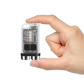 cheap Work Lights-V3 LED Keychain Flashlight with Type-C Rechargeable Torch Mini Keychain LIght with SIde Light Glare Multifunctional Work Light