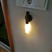 abordables éClairage d&#039;intérieur-led pir capteur de mouvement humain applique usb bâton en bois déplacer la lumière de nuit magnétique couloir armoire garde-robe lumière décor à la maison lumière
