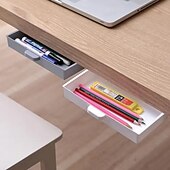 お買い得  ペンケース＆ホルダー-デスク収納ボックス 目に見えないロードビューロー ペーストタイプ 仕上げボックス 学生の寝室のデスクトップ 創造的な文房具ボックス