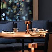 cheap Table Lamps-LED Table Lamp Dumbbell 16-Color Usb Rechargeable Hotel Desk Lamp Touch Dimming Restaurant Bar Atmosphere Lamp Retro Simple Lamp