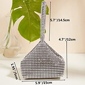 abordables Cabas et fourre-tout-Sac de soirée à strass pour femme – pochette en cristal scintillant pour fêtes, mariages et événements formels