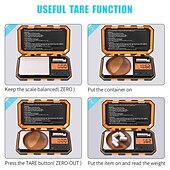 cheap Household Appliances-Digital Mini Scale 200g /0.01g Pocket Scale 50g Calibration Weight LCD Backlit Display Electronic Smart Scale