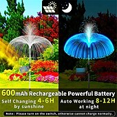 cheap Pathway Lights &amp; Lanterns-Solar LED Jellyfish Lights Reed Mushroom Lamp Outdoor Garden Decor Lawn Light 7 Color Change Waterproof Patio Yard Pathway Decor Solar Flowers Lamp