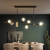 cheap Sputnik Design-LED Chandeliers 106cm Nordic Pendant Lights Living Dinning Kitchen Hanging Lamp Modern Glass Ball Chandelier Lighting Bedroom Lamp 110-240V
