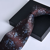 abordables Cravates &amp; noeuds papillons-Homme Cravate Cravates Classique Imprimer Imprime A Fleur Mariage Fête d&#039;anniversaire