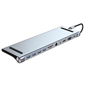 cheap USB Hubs-11 in 1 Type C Dock USB Hub 3.0 Splitter Multiport Adapter 4K HDMI-compatible RJ45 SD/TF VGA PD for MacBook iPad Laptop