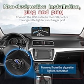 お買い得  車用バックカメラ-ユニバーサルデジタルGPSスピードメーター、5.5&quot; HUDヘッドアップディスプレイ付き、車両用、スピード（MPH/Km/h）、疲労運転リマインダー、超過速度警報、全車両用HDディスプレイ