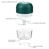 cheap Kitchen Appliances-250mL USB Charging Mini Electric Garlic Chopper Ginger Masher Machine Chili Vegetable Crusher Kitchen Tools