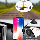 billiga Hållare till bilen-Telefonhållare för instrumentbräda telefonfäste för bilvindruta Spänne typ Justerbar Kan tas bort Telefonhållare för Bilar Instrumentbräda Kompatibel med Alla mobiltelefoner Mobiltelefonstillbehör