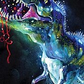 tanie 3D zwierzęta dla chłopca-Dla chłopców 3D Graficzny Wszechświat Dinozaur Podkoszulek T-shirt Długi rękaw Druk 3D Lato Wiosna Jesień Sport Moda Moda miejska Dzieci 3-12 lat Na zewnątrz Codzienny Regularny