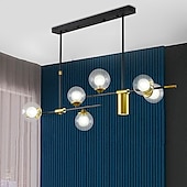 cheap Sputnik Design-LED Chandeliers 106cm Nordic Pendant Lights Living Dinning Kitchen Hanging Lamp Modern Glass Ball Chandelier Lighting Bedroom Lamp 110-240V
