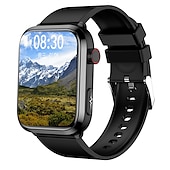 abordables Montres connectées-iMosi ET210 Montre intelligente 1.91 pouce Smartwatch Montre Connectée Bluetooth ECG + PPG Surveillance de la température Podomètre Compatible avec Android iOS Femme Hommes Longue Veille Mode